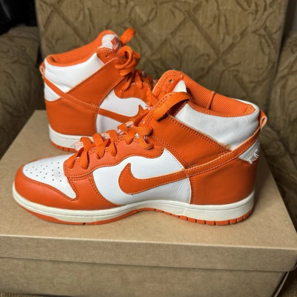 Nike Dunk High SP Syracuse 2021 7Y 8.5W‎ GS DB2179-100 Blaze Orange